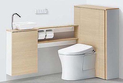 システムトイレ　レストパルL型　手洗器あり　ウォシュレットF1A 商品画像